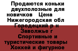 Продаются коньки двухполозные для новичков › Цена ­ 600 - Нижегородская обл., Городецкий р-н, Заволжье г. Спортивные и туристические товары » Хоккей и фигурное катание   